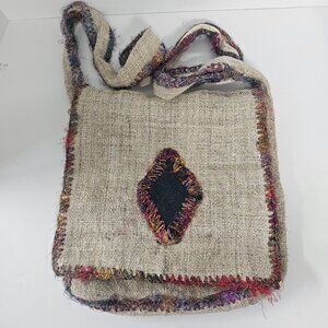 Lakhays Messenger Crossbody Bag Hemp Hippie Festival Boho Fringe Grunge